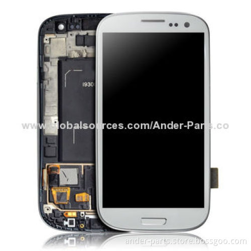 For Samsung Galaxy S3 I9300 LCD Display + Digitizer Screen Assembly + Frame, Various Colors